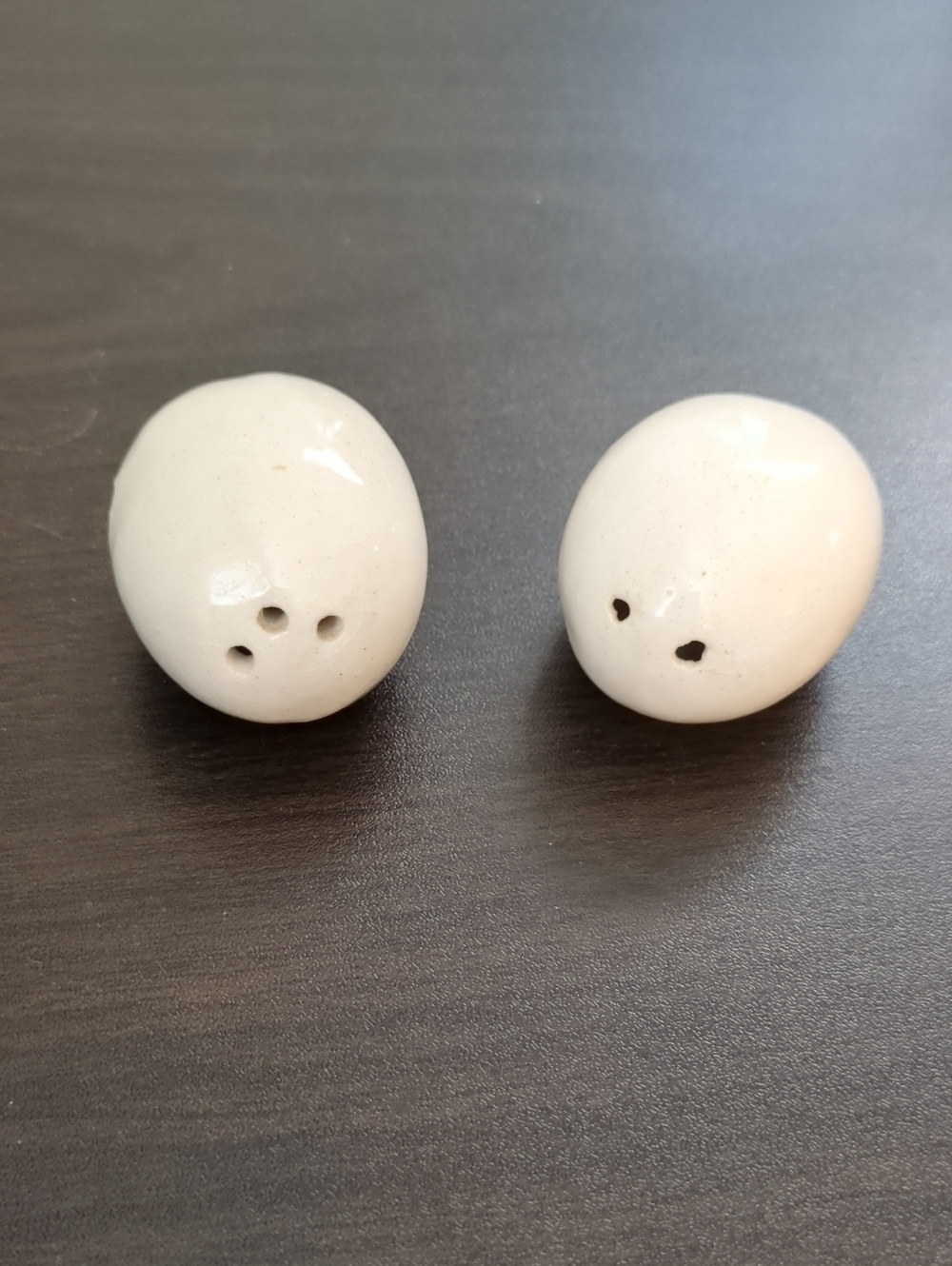 Handmade Ceramic White Salt and Pepper Shaker Set - Home Accents